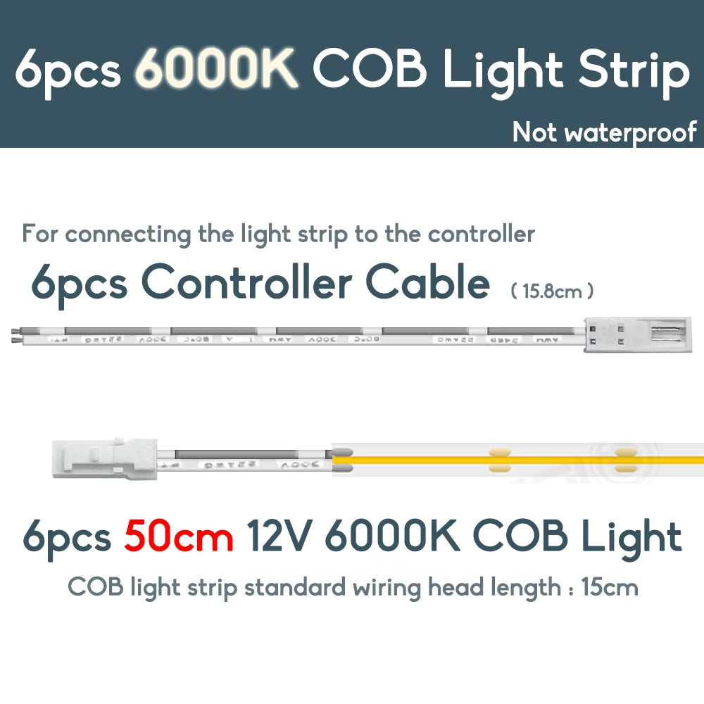 Smart Stair LED Motion Sensor Light Strip 16 Channel Dimming Light Indoor Motion Night Light DC12V COB LED Strip for Stairway