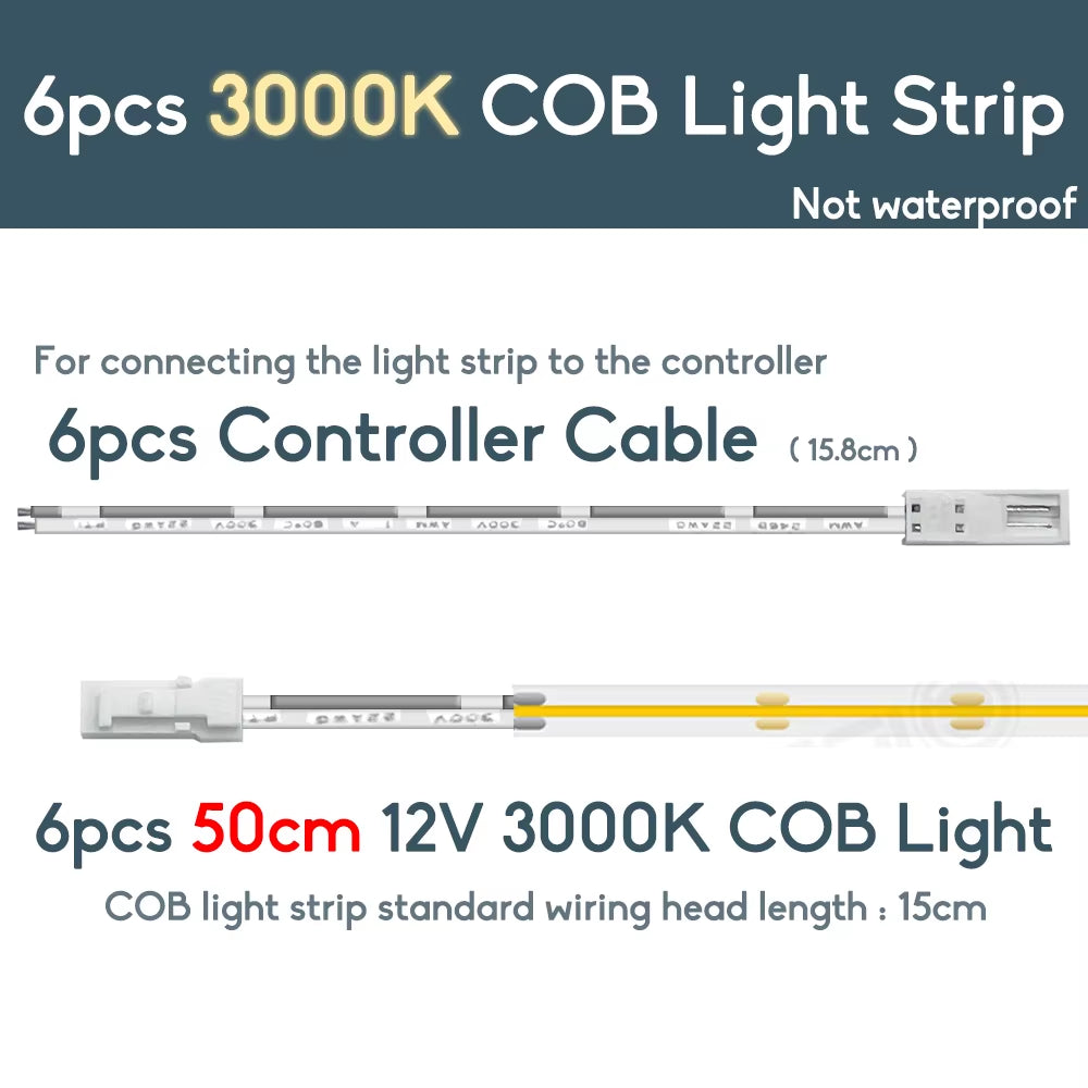 Smart Stair LED Motion Sensor Light Strip 16 Channel Dimming Light Indoor Motion Night Light DC12V COB LED Strip for Stairway
